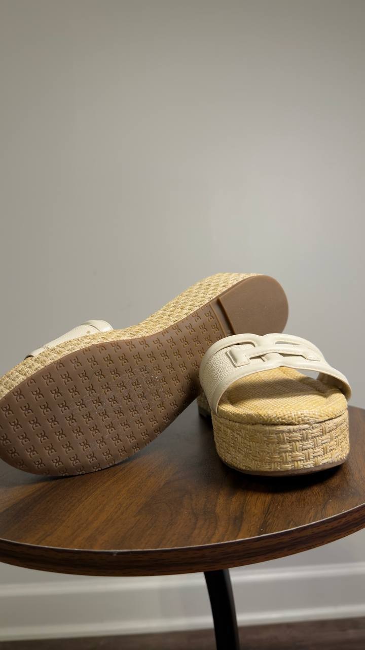 Sam  Edelman  Pauleena  Espadrille  Sandals  Ivory  7.5  M  NWT  $120