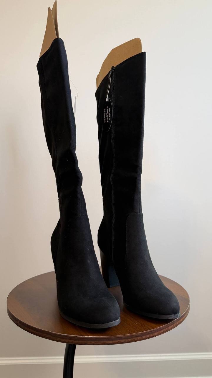 Style & Co Addyy Knee High Dress Boots Black 8M Synthetic $89.90 NWB