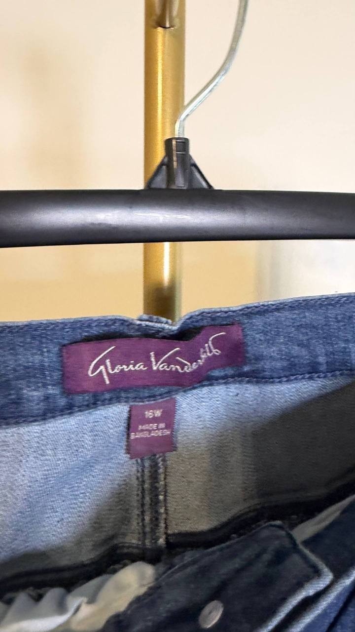 Gloria Vanderbilt Women’s Plus Amanda Jean Frisco 16W $56 NWT