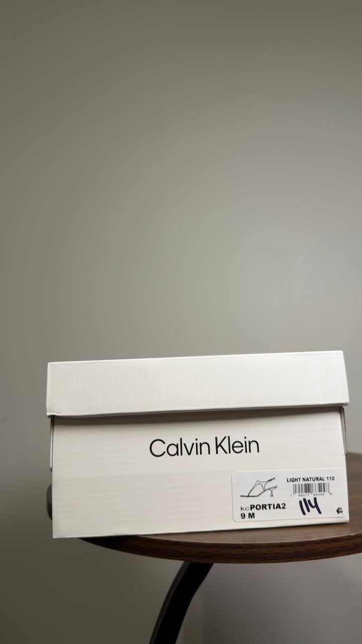 Calvin  Klein  Strap  Sandals  Light  Natural  9M  New  $99