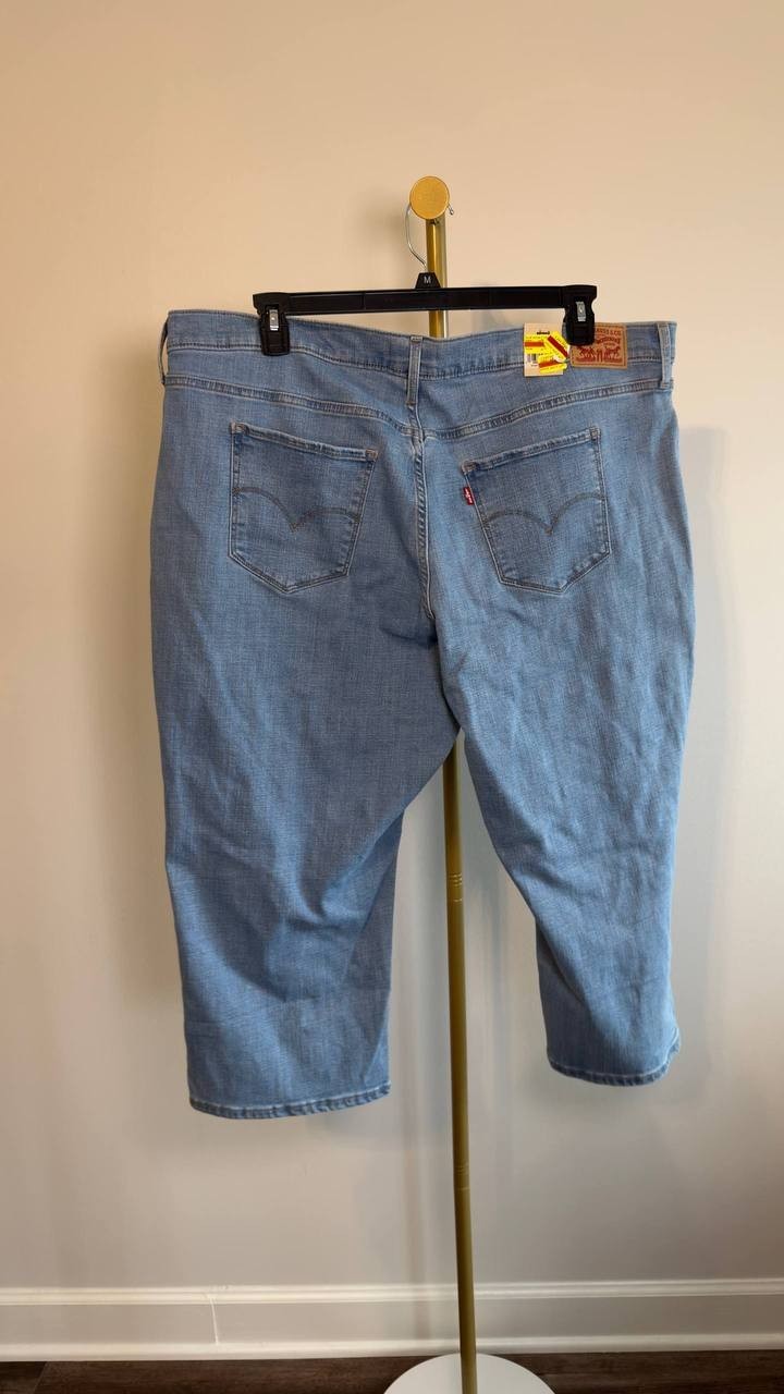 Levi’s 311 Shaping Skinny Capri Jeans Plus Size Dark Blue 24W NWT $59.50