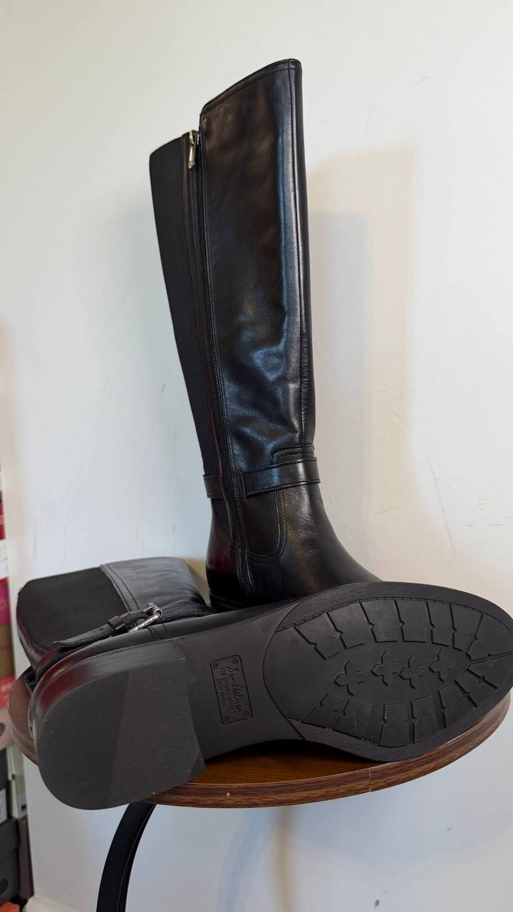 Sam Edelman Perin Women’s Round Toe Boots Black 8M Leather $225 NWB