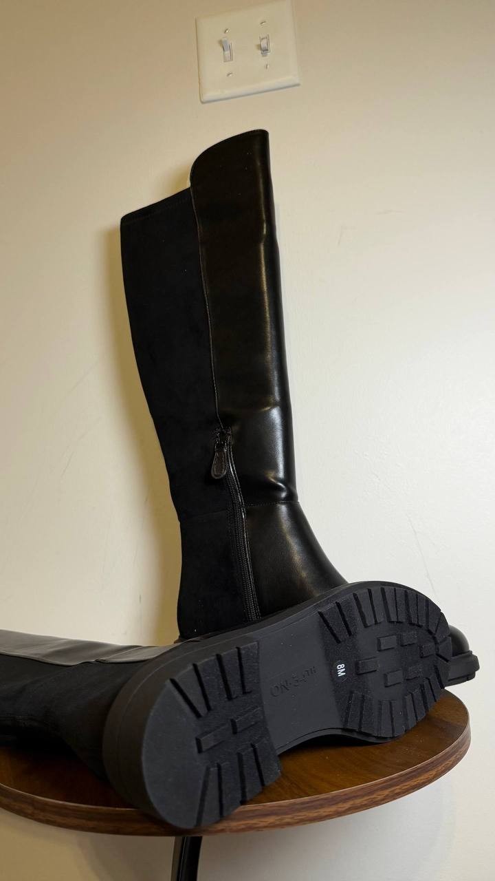 On 34th Neffi Almond‑Toe Over‑The‑Knee Boots Black 8M NWB MSRP $169.90