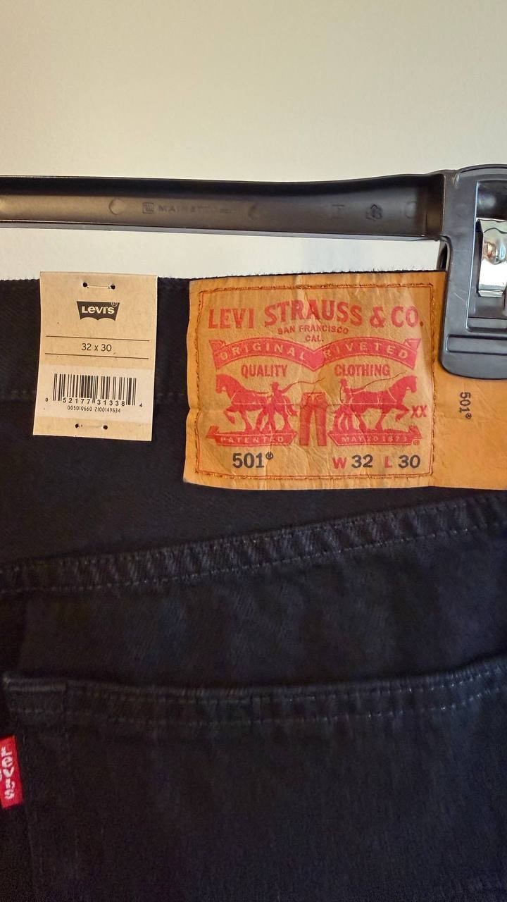 Levi’s 501 Original Men’s Jeans Black 32x30 $84.95 NWT