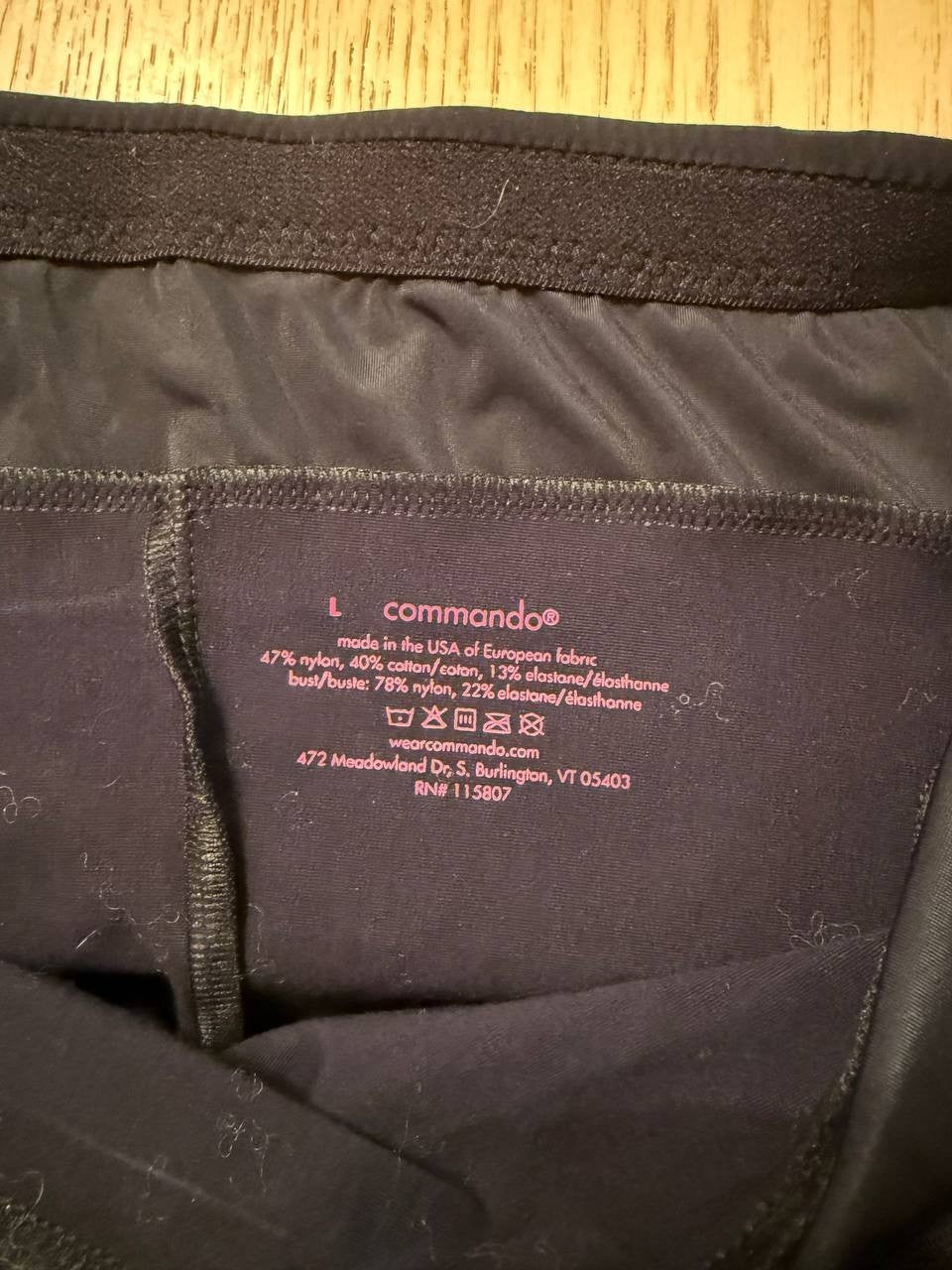 Commando Strapless Slip with Two-Faced Tech, Black, Size L, Mid-Thigh NWT