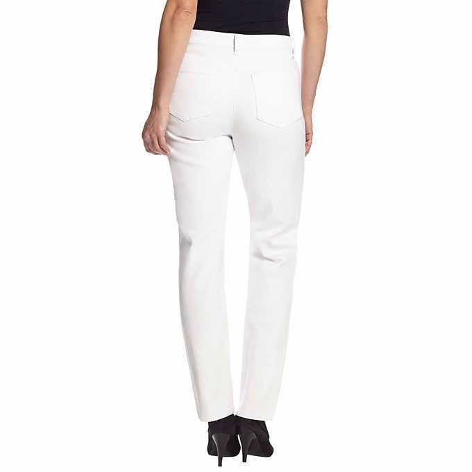 Gloria Vanderbilt Amanda Petite White Stretch Denim Jeans 8P NWT Tapered