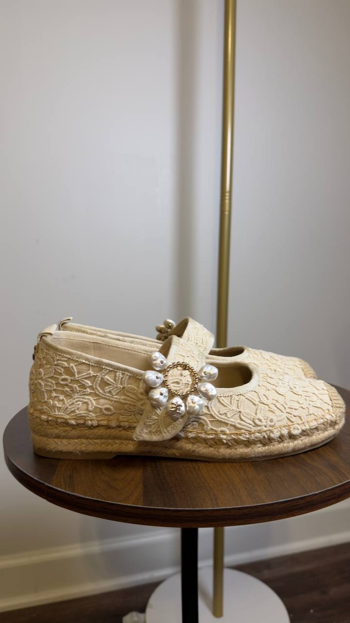 Sam  Edelman  Slingback  Flats  Ivory  7.5  M  New  $130