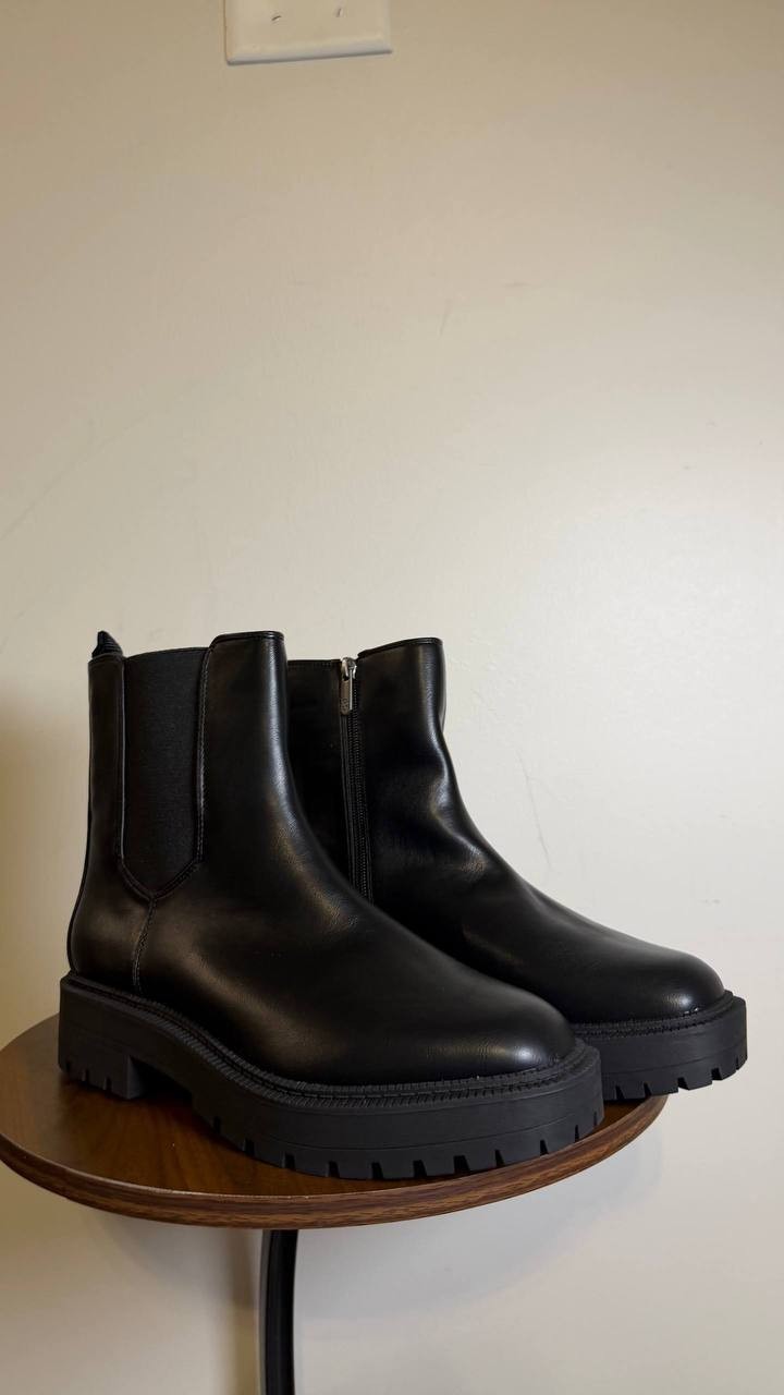 Sam & Libby Black Man‑Made Booties 9M NIB MSRP $95