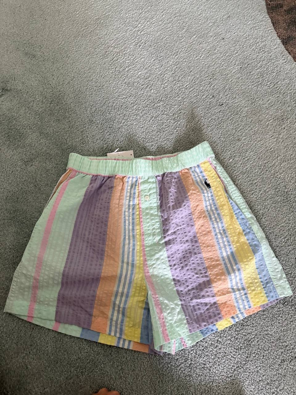 Polo Ralph Lauren Women's Striped Seersucker Shorts Multicolor Pastel XS