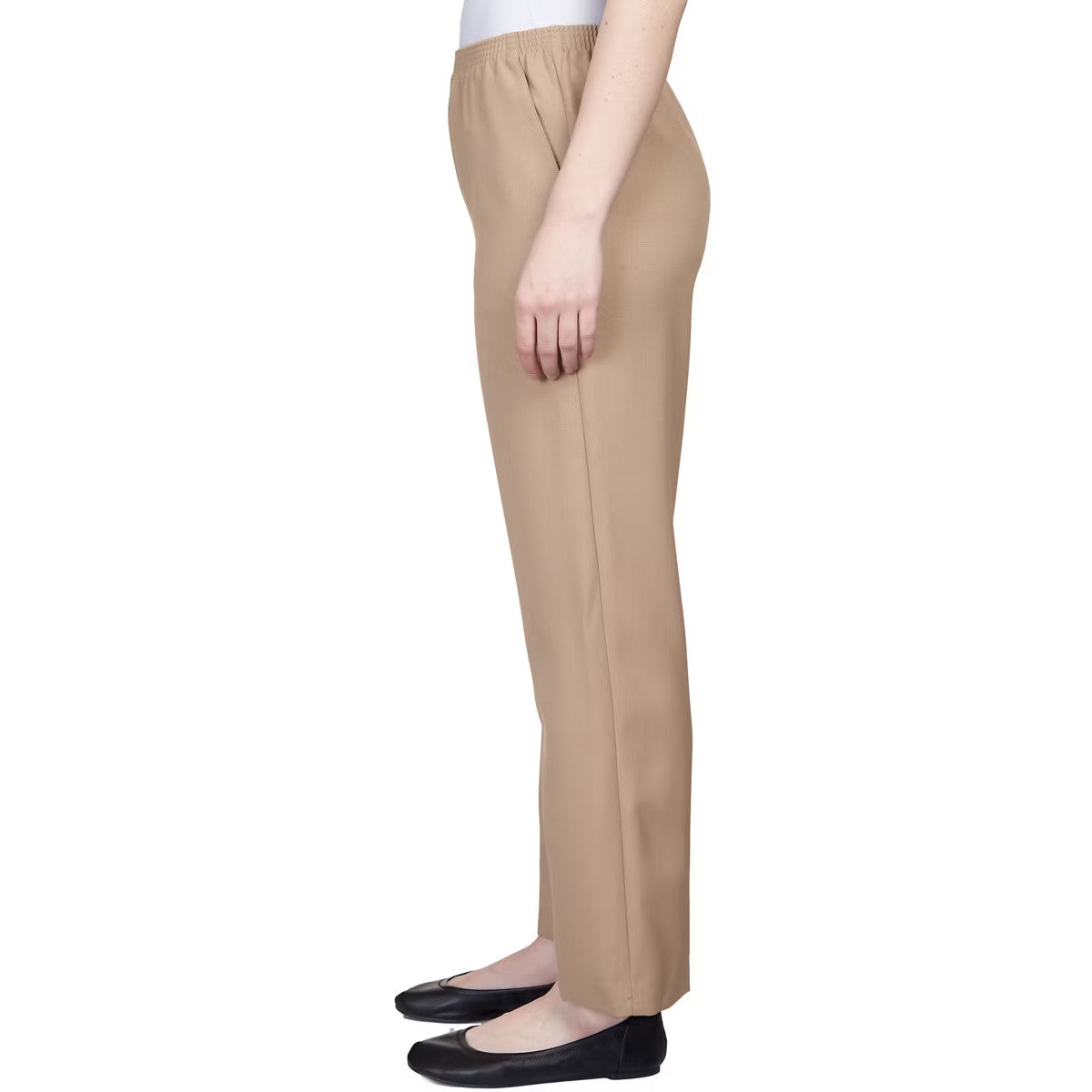 Alfred Dunner Classic Pull‑On Pants – Tan – Size 6P – NWT