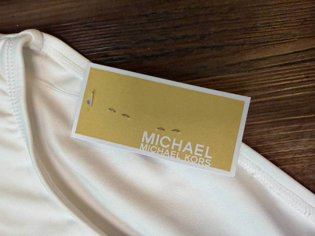 Michael Michael Kors Classic Bikini Bottom White M NWT $54