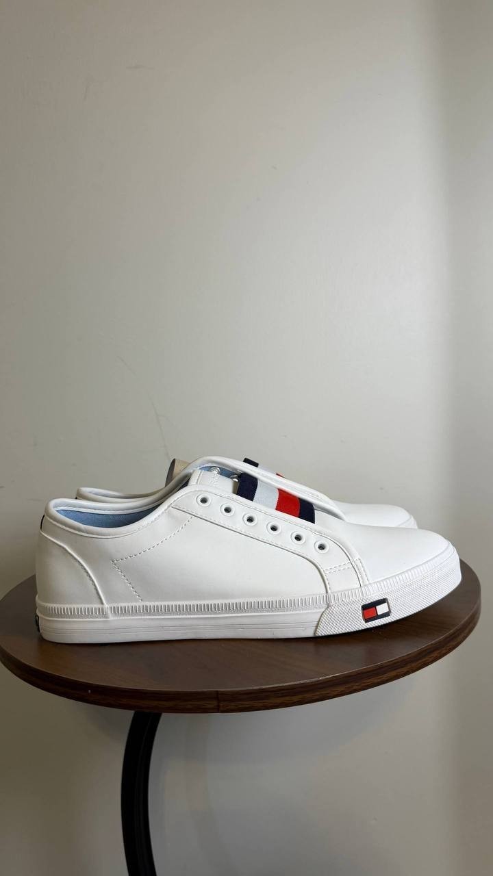 Tommy Hilfiger Anni Slip‑On Casual Sneakers White Multi Women’s 10M NWB