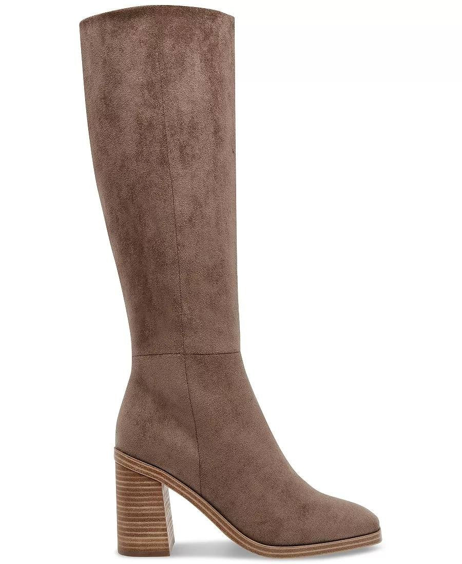 DV Dolce Vita Flapper Boots 7.5 Mushroom Fabric Knee‑High New Box msrp$89