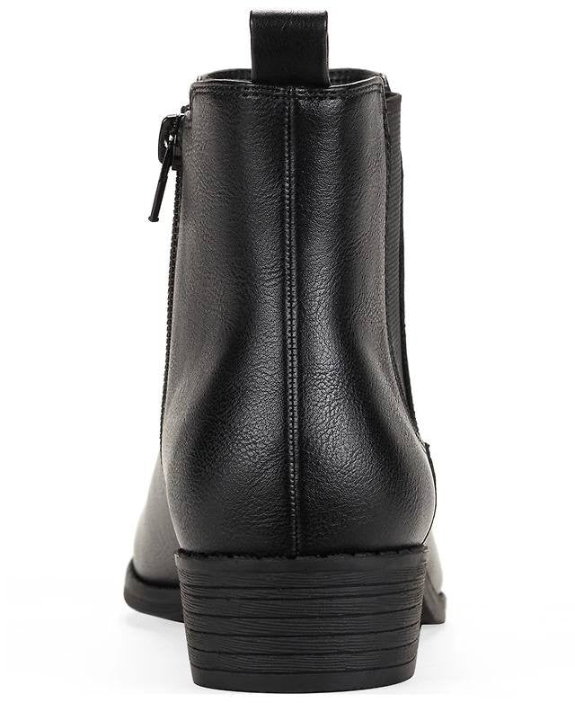 Style&Co Black Man‑Made Block Heel Booties 9M New in Box MSRP $69.90