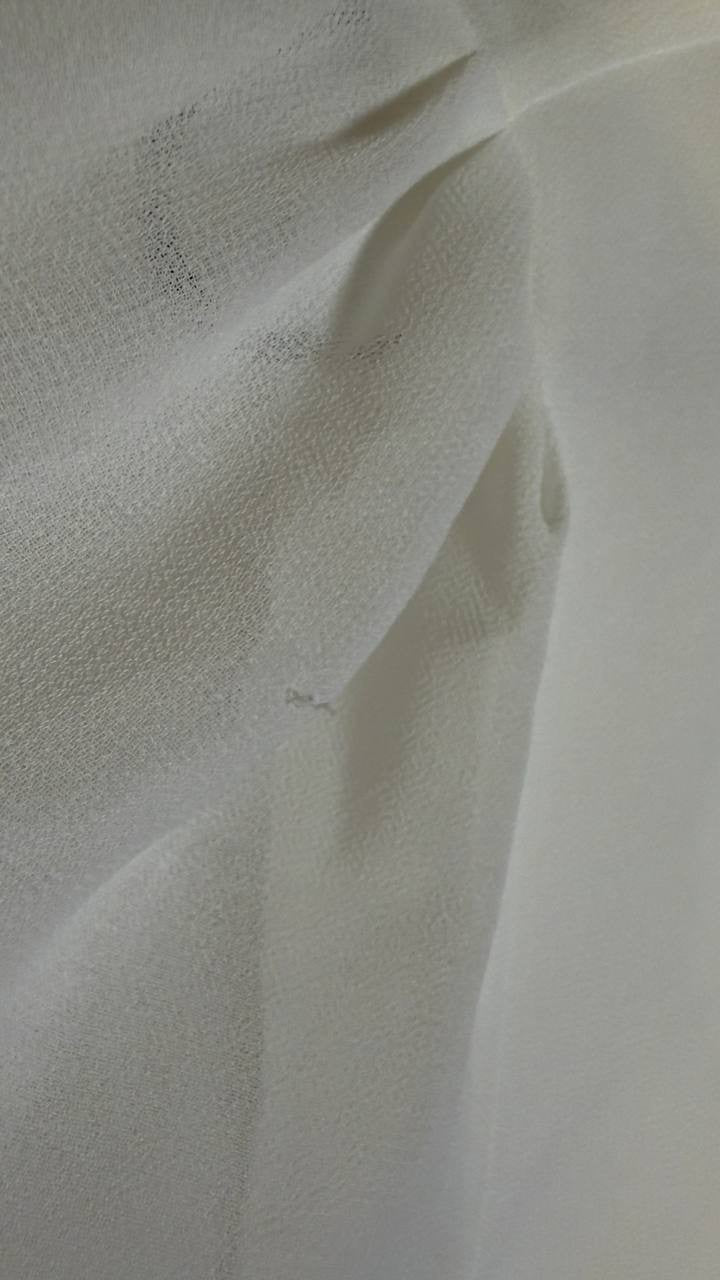 CeCe  Women’s  Scallop  Trim  Button‑Up  Shirt  New  White  S  NWOT  $69  