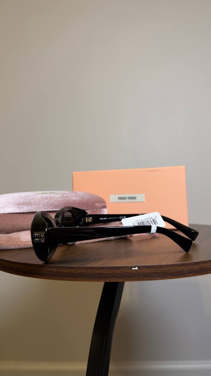 Miu Miu Oval Sunglasses Black OS NWT $524.00