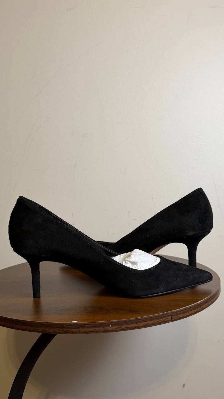 Marc Fisher Alola Pump Black Suede 7.5M Stiletto Heels MSRP $99 NWB