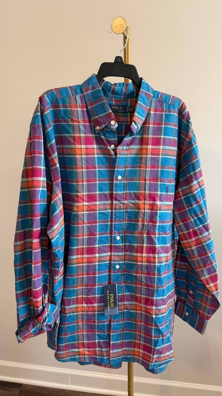 Polo Ralph Lauren Big & Tall Oxford Sport Shirt Blue 2XB NWT MSRP $138