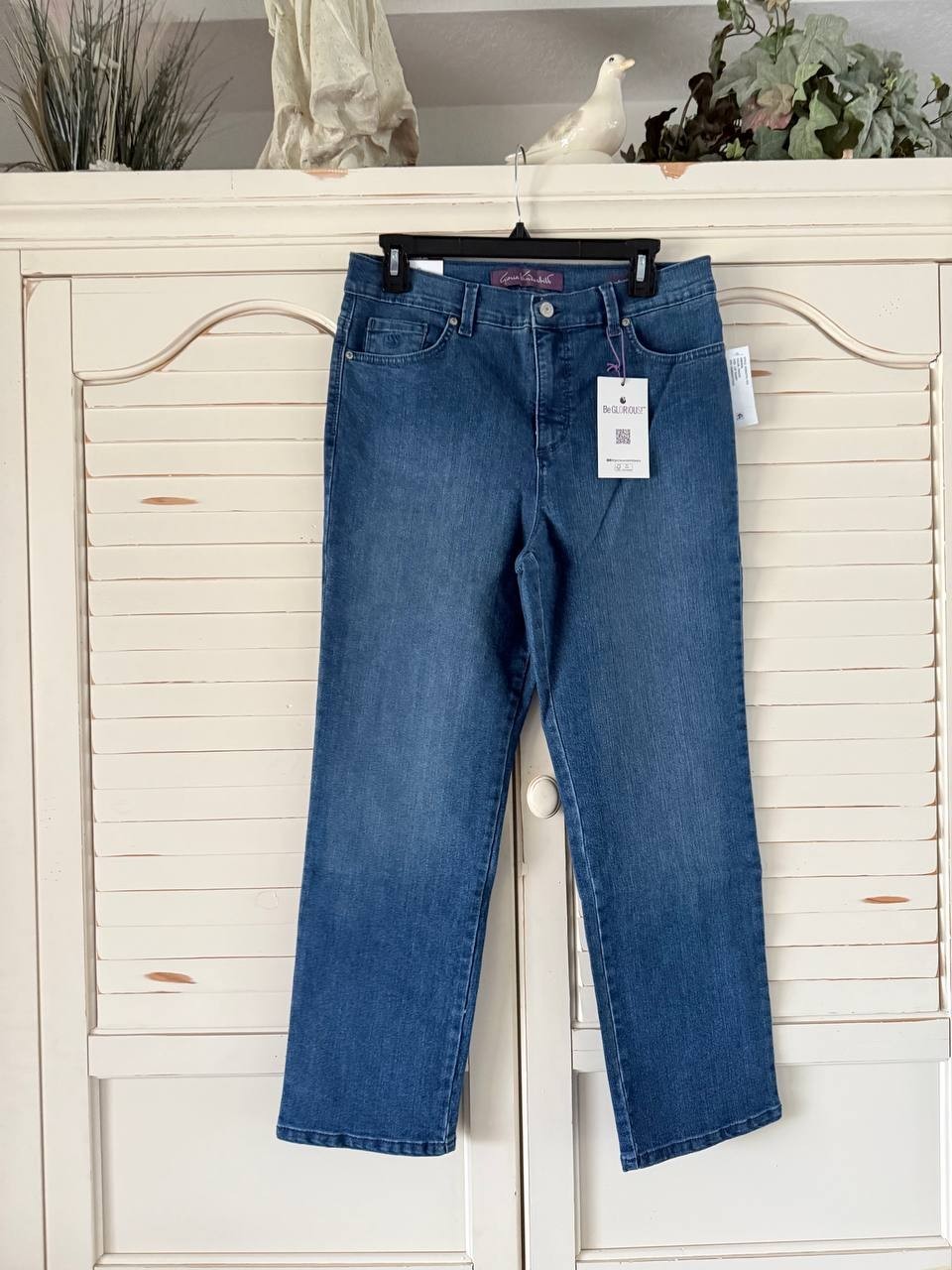 Gloria Vanderbilt Amanda Jeans 12PS Blue Petite Short High Rise Stretch Classic
