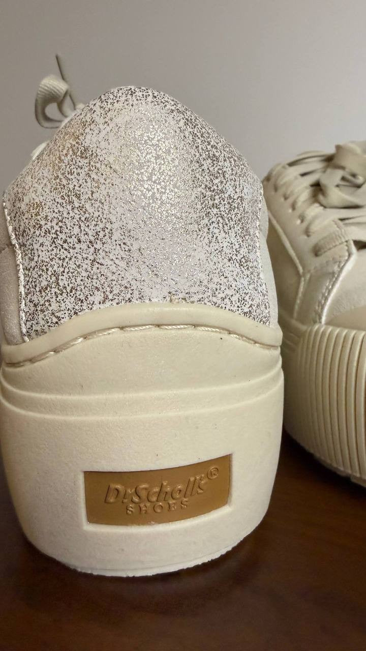 Dr. Scholl’s White/Oyster Sneakers 6.5M New in Box MSRP $110