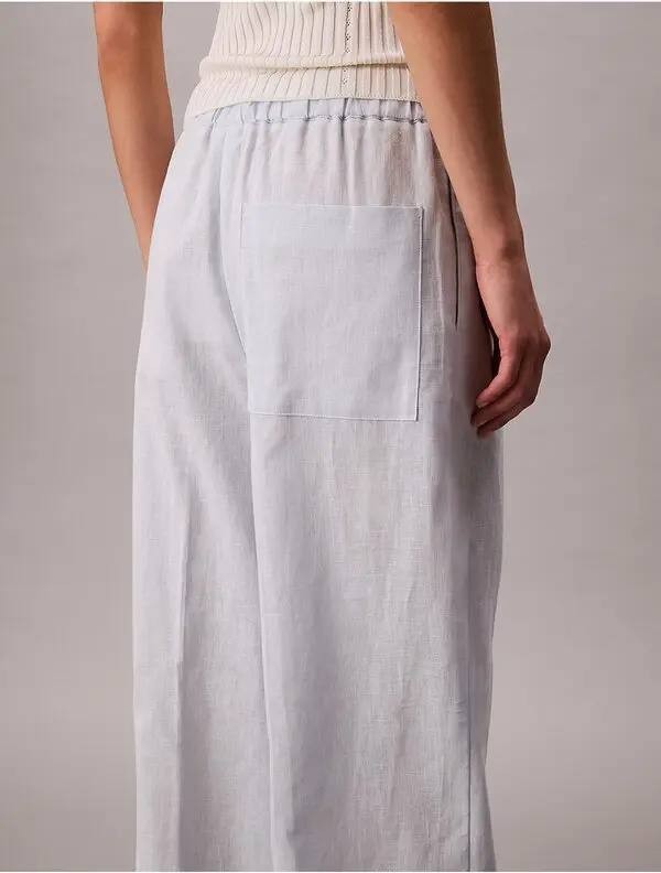 Calvin Klein Relaxed Linen Cotton Pants Plein Air XL NWT $149