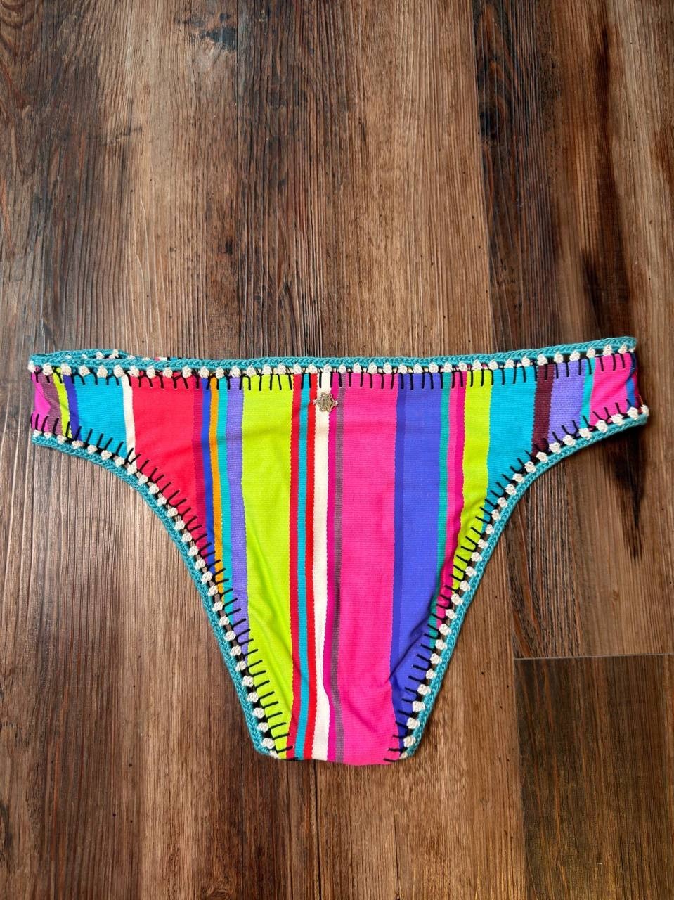 Nanette Lepore Crochet Multi Bikini Bottom L NWOT $88