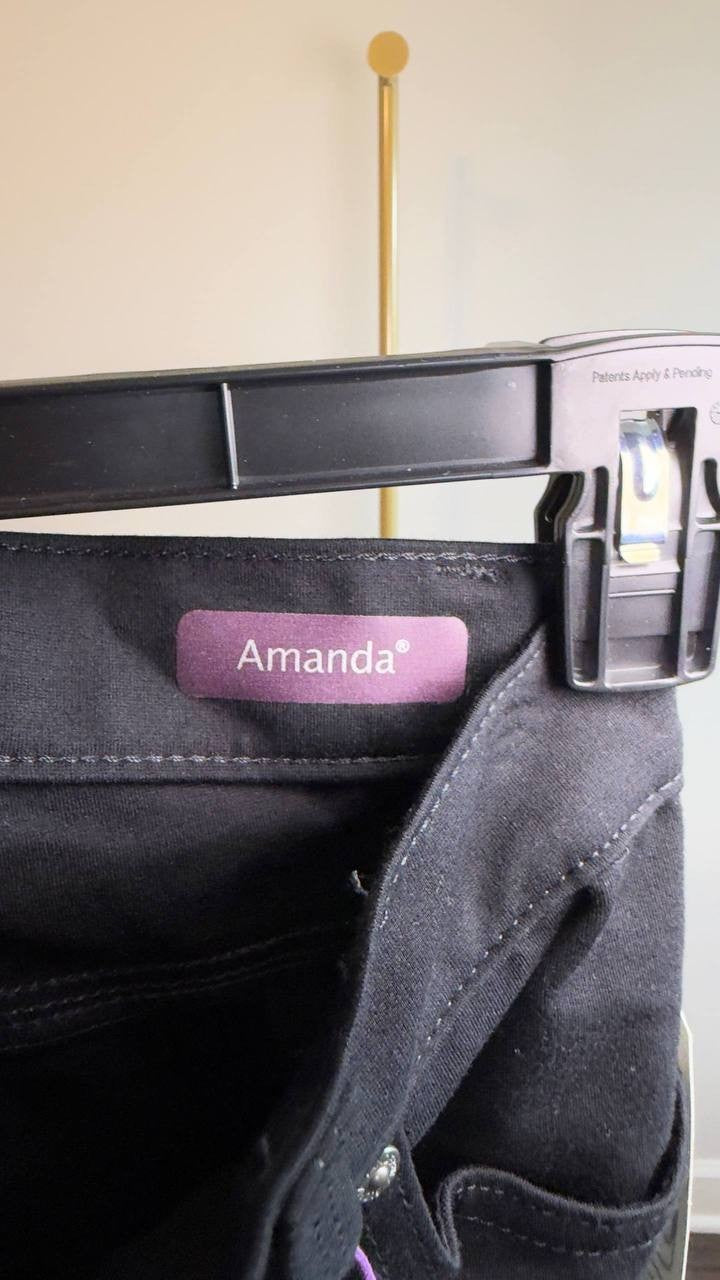 Gloria Vanderbilt Amanda Ponte High‑Rise Pants Black 4 NWT $54