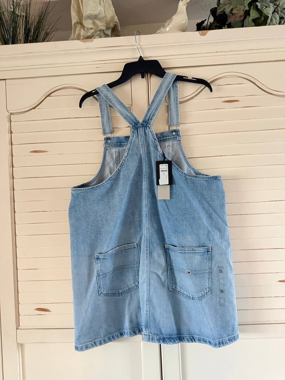 Tommy Jeans Denim Pinafore Dress – Size XL – NWT – Light Wash