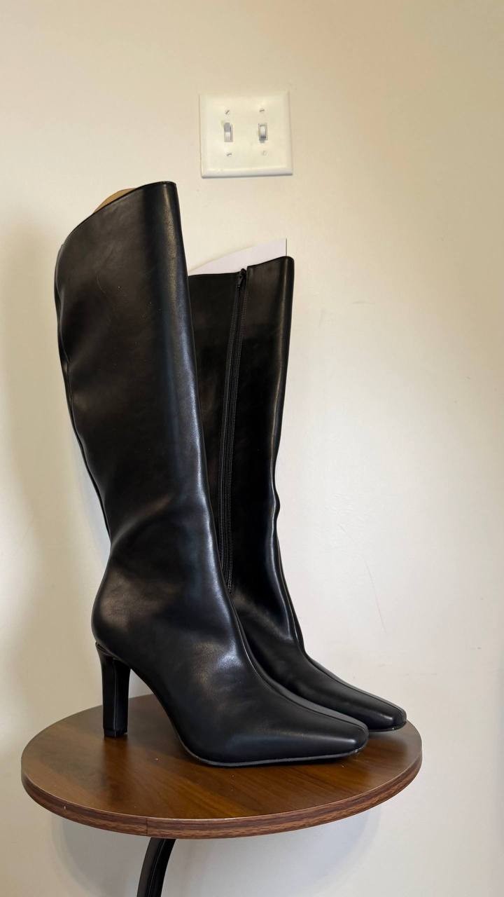 Madden Girl High Dress Boots 9M Black Man‑Made New in Box MSRP $99