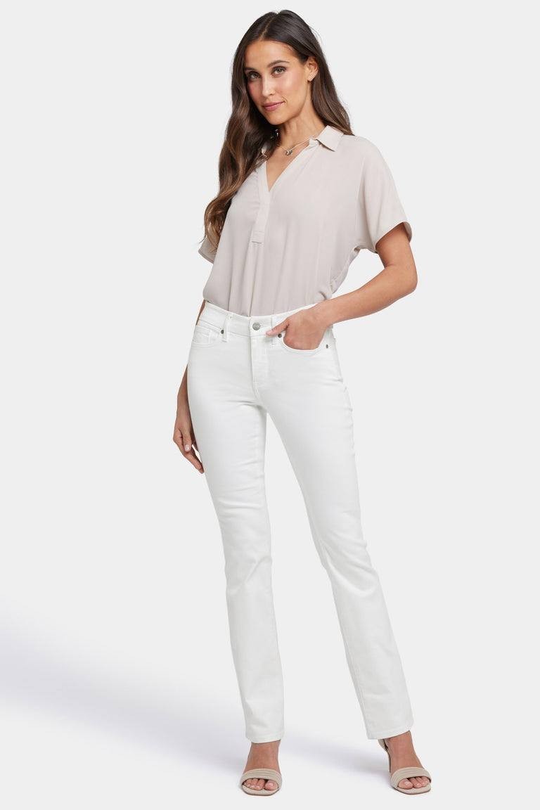 NYDJ Marilyn Straight Jeans – Optic White – Size 0P – NWT MSRP 119$