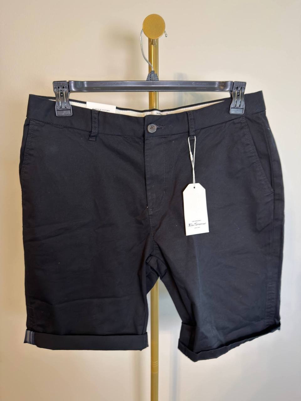 Ben Sherman Signature Chino Short Black 34 NWT $120