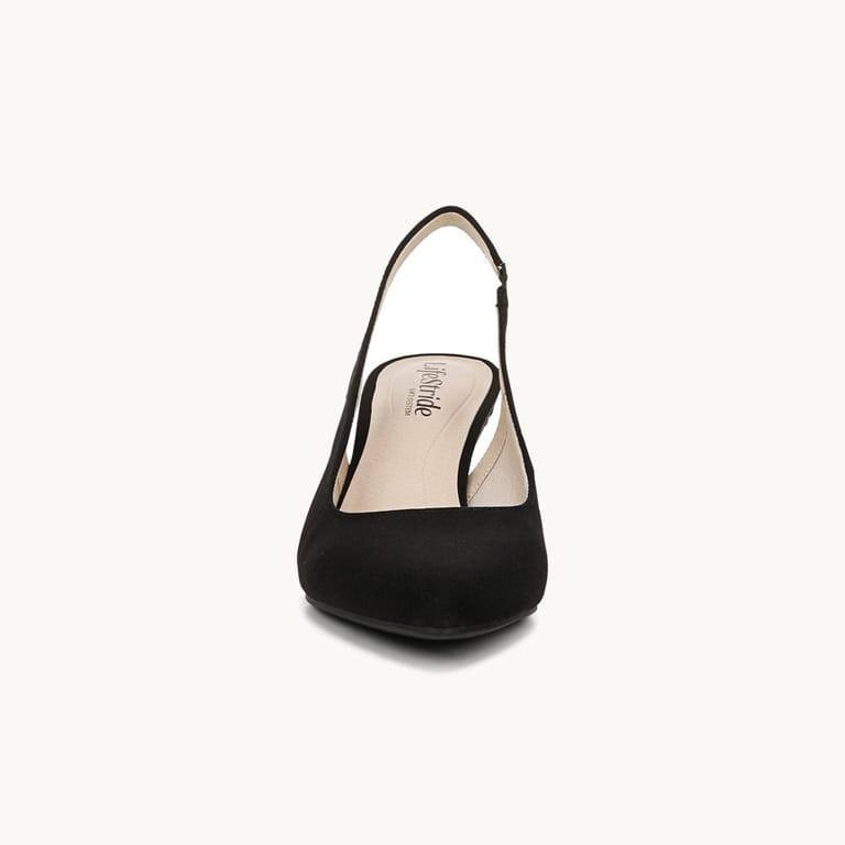 LifeStride Black Microfiber Slingback Pumps 9M New in Box MSRP $79.99
