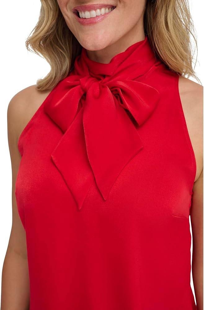 Tommy Hilfiger Sleeveless Blouse – Red – Size XL – Pintuck Front – NWOT-MSRP$59