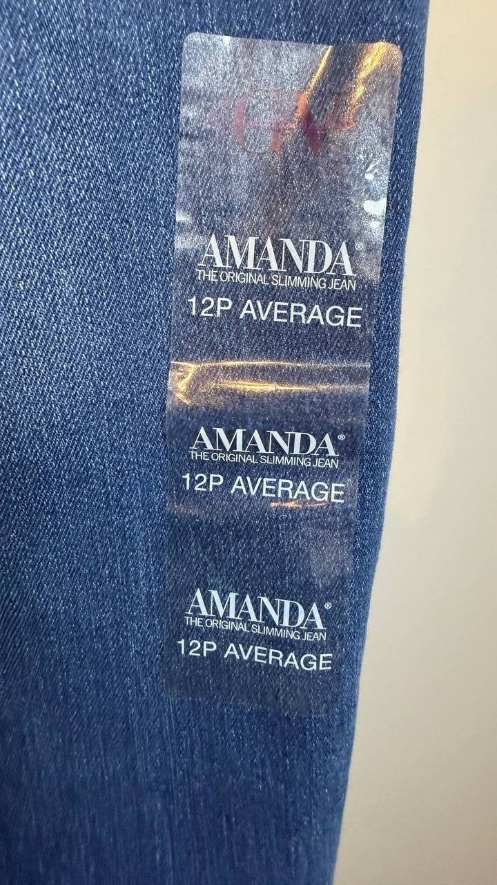 Gloria Vanderbilt Amanda Classic Straight Jeans Frisco 12P NWT $48