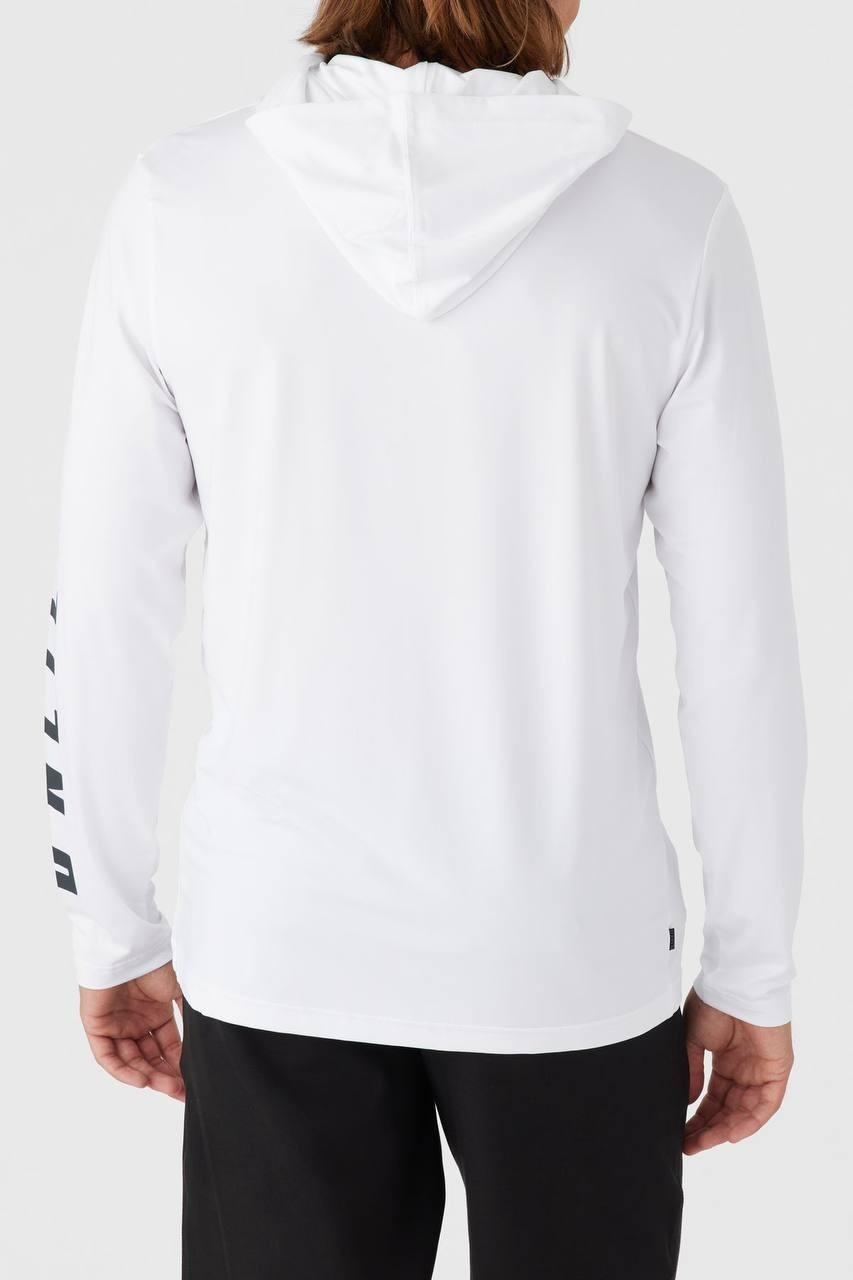 O’Neill Men’s TRVLR UPF 50+ Hooded Long Sleeve Rashguard White XXL NWT $ 79