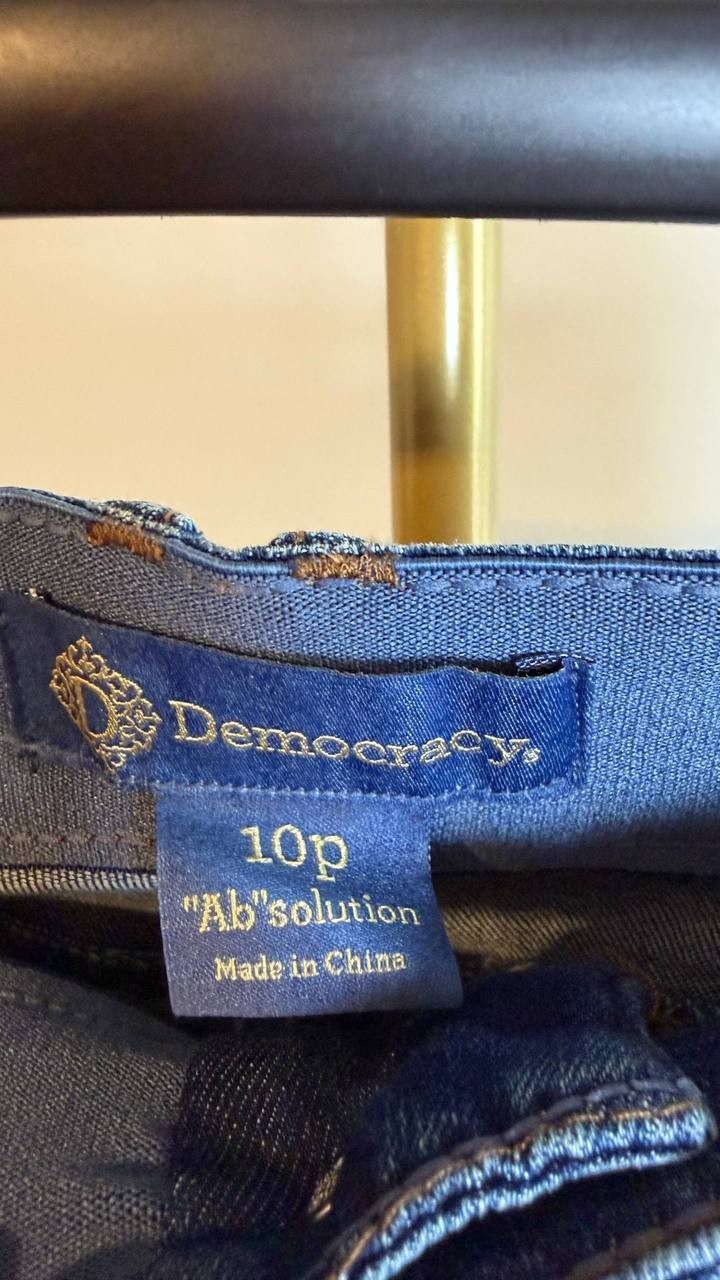 Democracy Women’s Ab Solution Skyrise Bootcut Trouser Jeans Blue Size 10P NWT