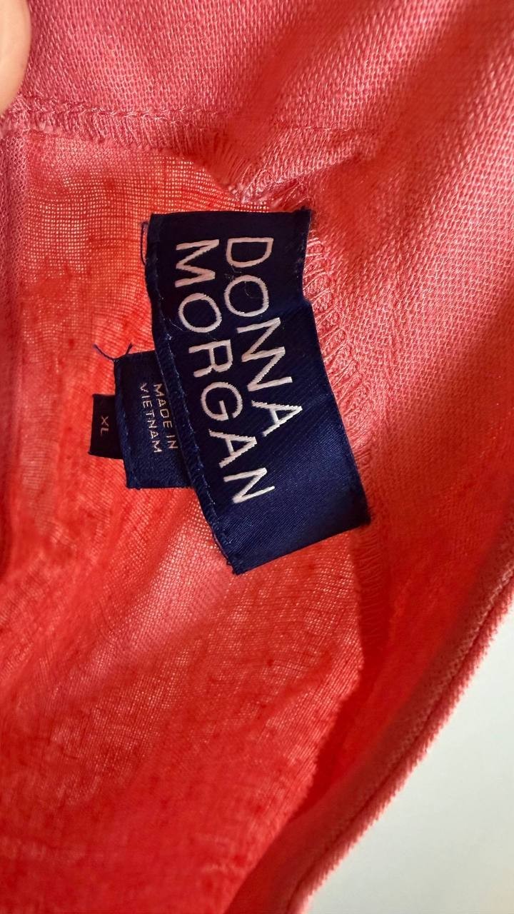 Donna Morgan The Good Journey Keyhole Mini Dress Size XL Brandied Apricot NWT