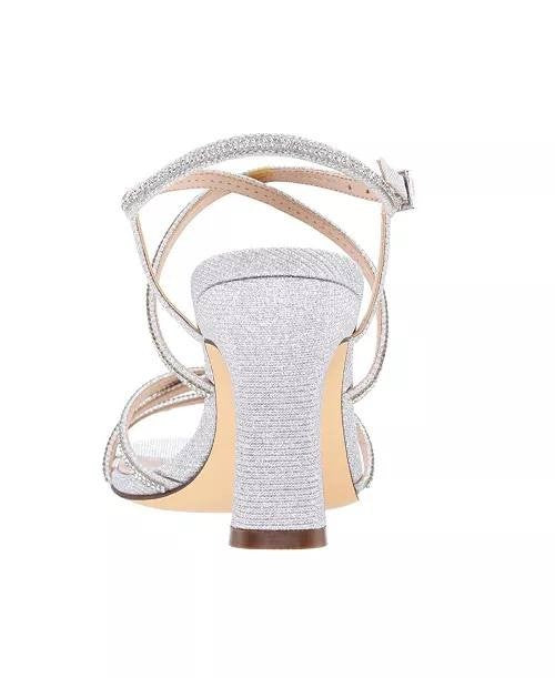 Nina  Dress  Sandals  Platino  Luna  Shine  9.5  M  New  $99