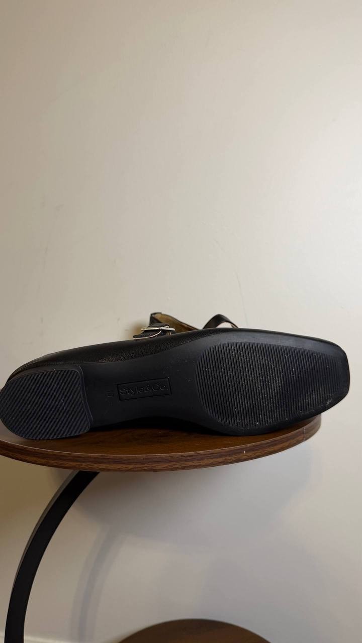 Style&Co Women’s Ballet Flats 10M Black Man-Made – New in Box