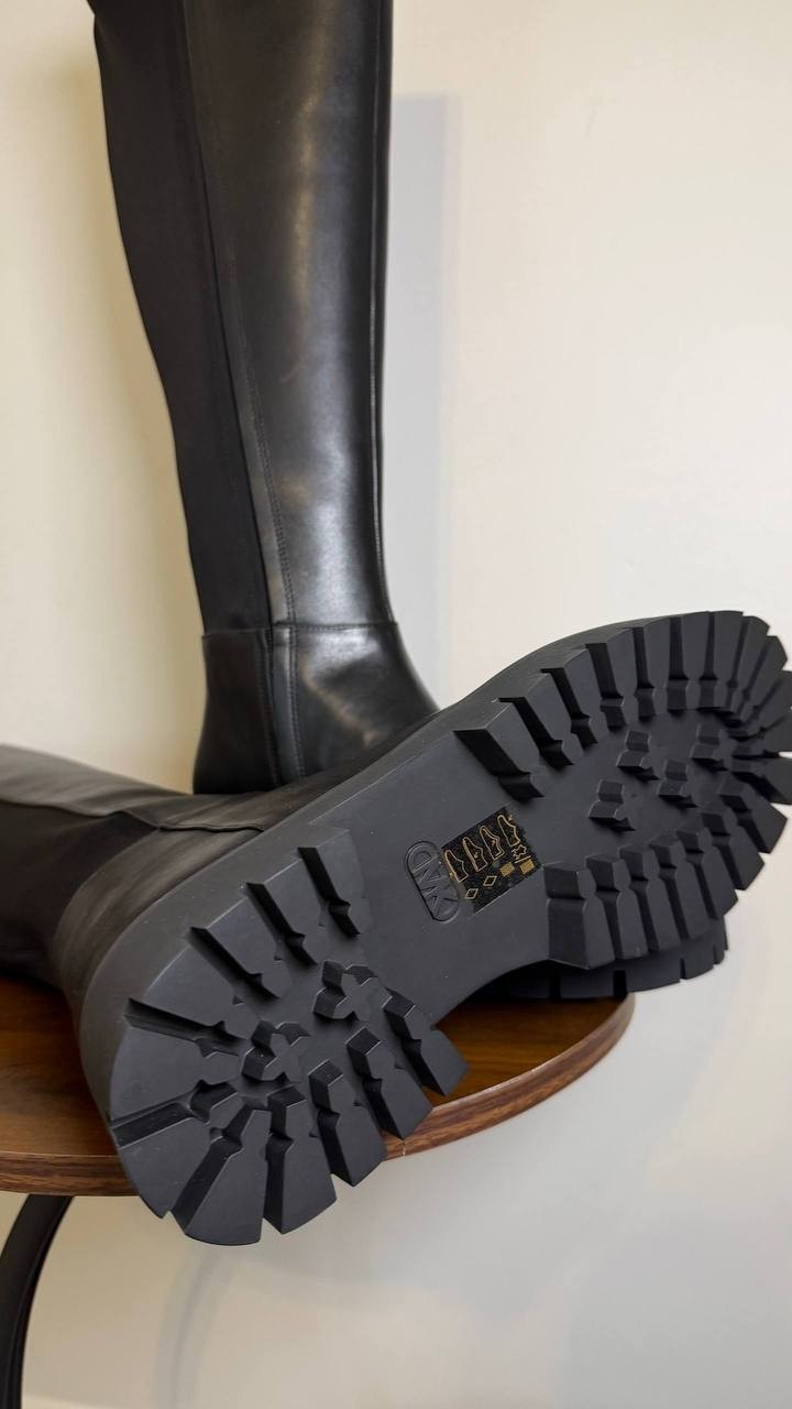 Michael Michael Kors Black Leather Tall Boots 9.5W New in Box MSRP $358
