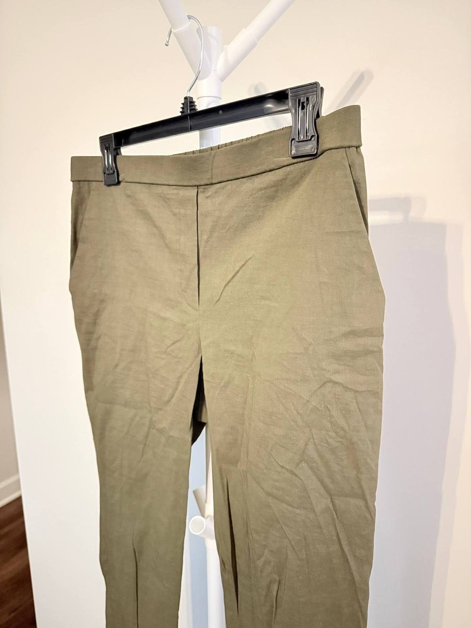 Theory Treeca Linen‑Blend Straight‑Leg Pants – Size 8 – NWT – $245