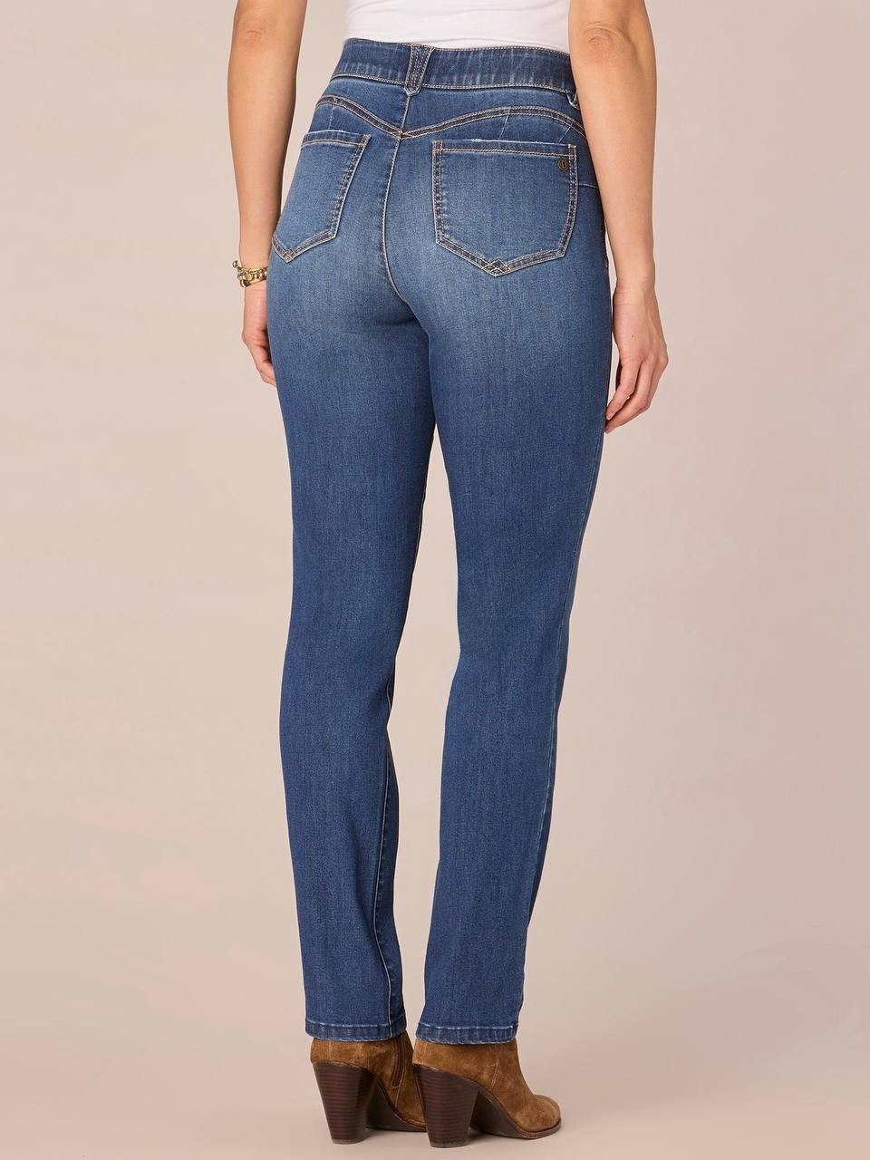 Democracy “Ab”solution Mid Rise Straight Leg Jeans Blue Vintage 12 NWT $78