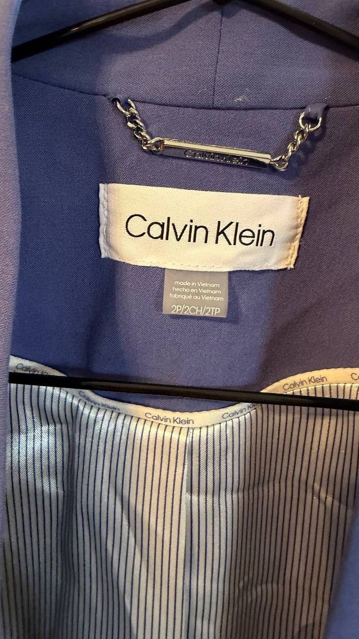 Calvin Klein Women’s Petite Stand‑Collar Open‑Front 3/4‑Sleeve Jacket (Size 2P,