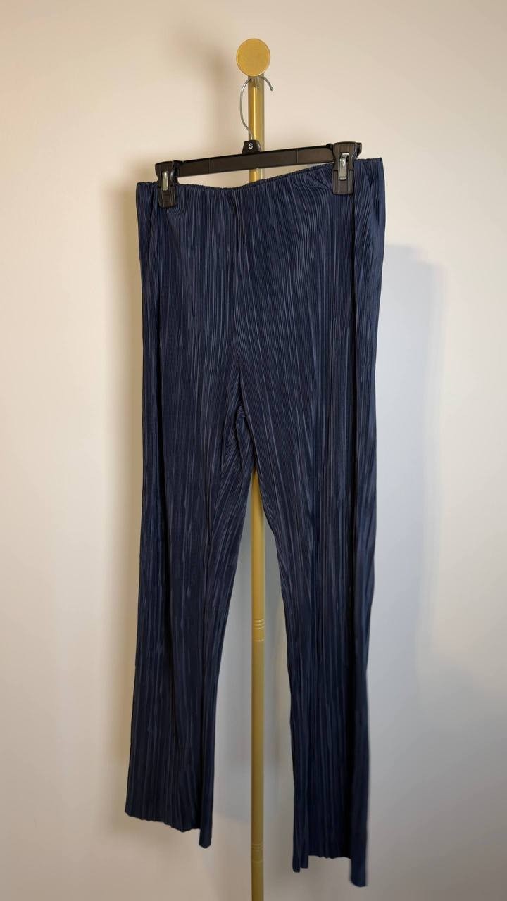 Calvin Klein Plissé Pull‑On Pant Sky Captain S NWT $99