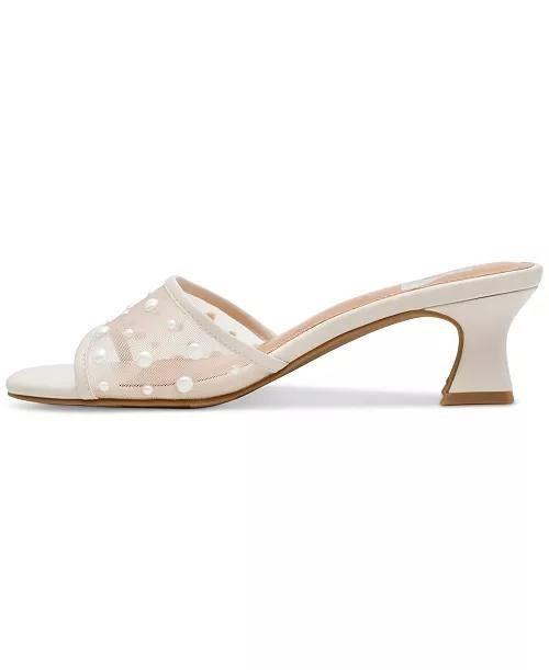 DV  Dolce  Vita  Slide  Dress  Sandals  Ivory  Pearl  7.5  New  $65