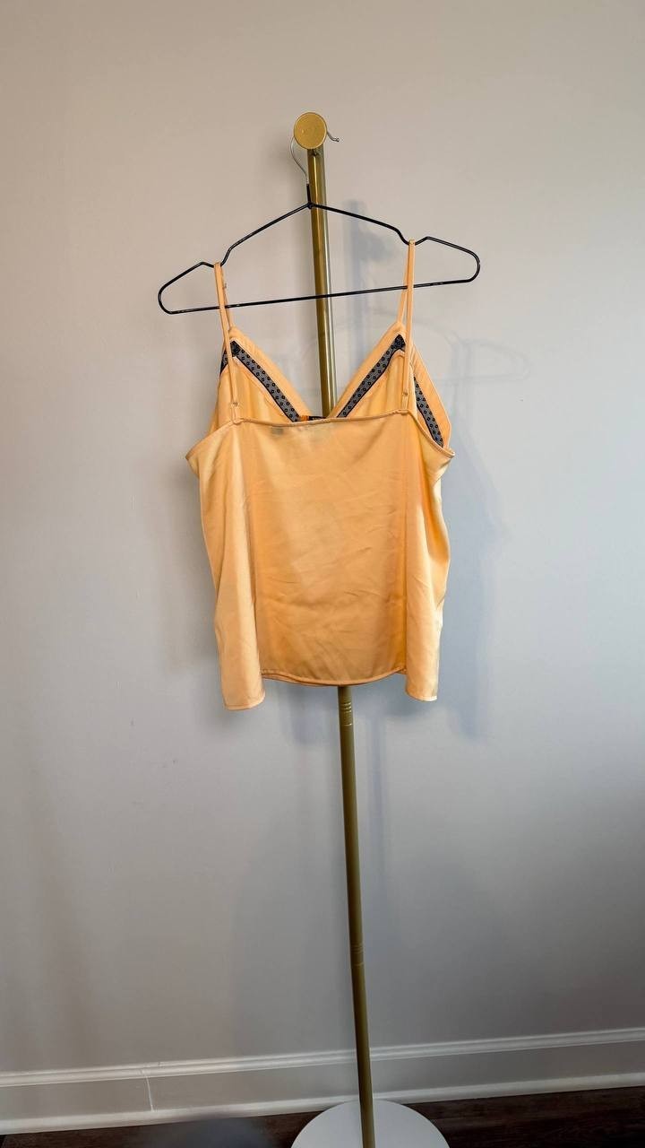 BOSS Orange Berice Lace‑Inset Camisole Pastel Orange XL NWT $88