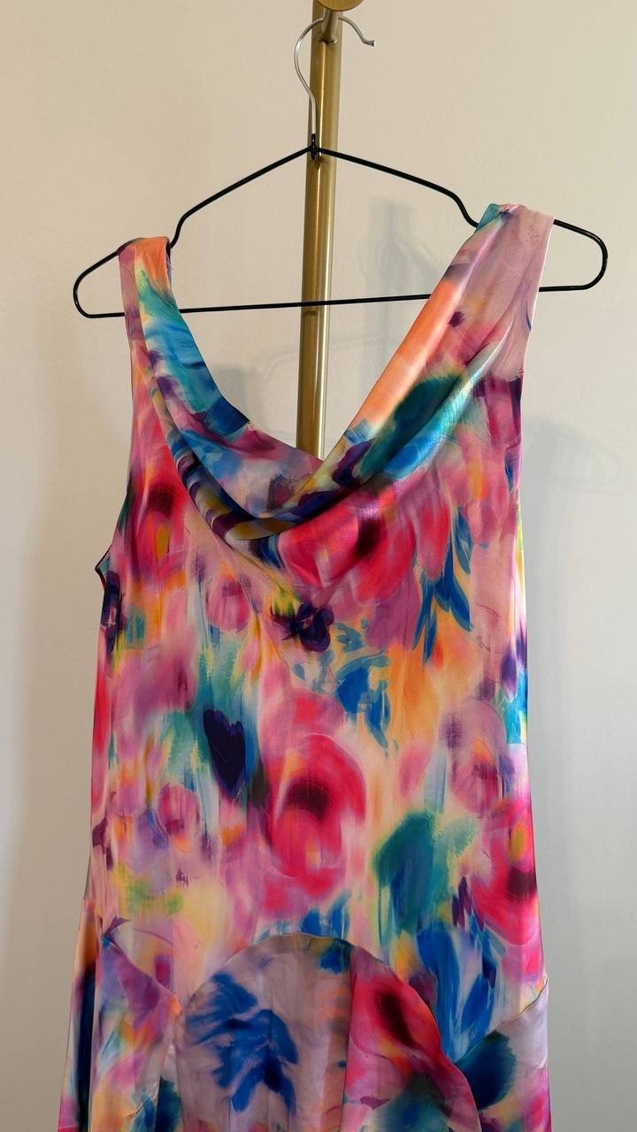 Signature by Robbie Bee Women’s Floral Cowlneck Fit & Flare Midi Dress 12 $79 NW