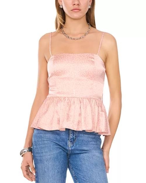 1.STATE Date Peplum Top Rose Cloud L NWT $79