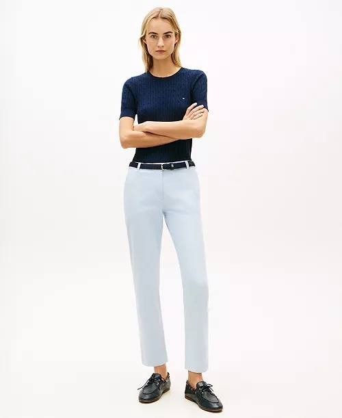 Tommy Hilfiger Twill Slim Chino Pants Breezy Blue 12 NWT $69.50