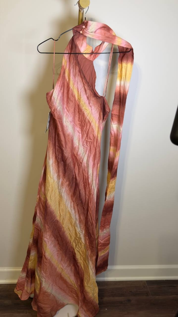 Taylor  Women’s  Printed  One‑Shoulder  Dress  Pink  Cantaloupe  8  NWT  $139